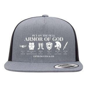 Put on the Full Armor of God Ephesians 6:10 Flat Bill Trucker Hat