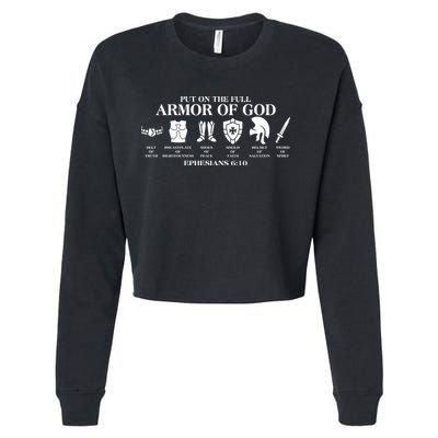 Put on the Full Armor of God Ephesians 6:10 Cropped Pullover Crew