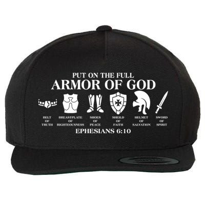 Put on the Full Armor of God Ephesians 6:10 Wool Snapback Cap