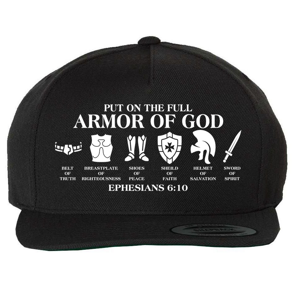 Put on the Full Armor of God Ephesians 6:10 Wool Snapback Cap