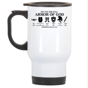 Put on the Full Armor of God Ephesians 6:10 Stainless Steel Travel Mug