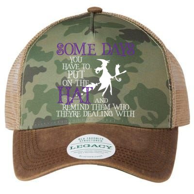 Put On The Hat Funny Witch Halloween Legacy Tie Dye Trucker Hat