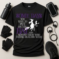 Put On The Hat Funny Witch Halloween Cooling Performance Crew T-Shirt