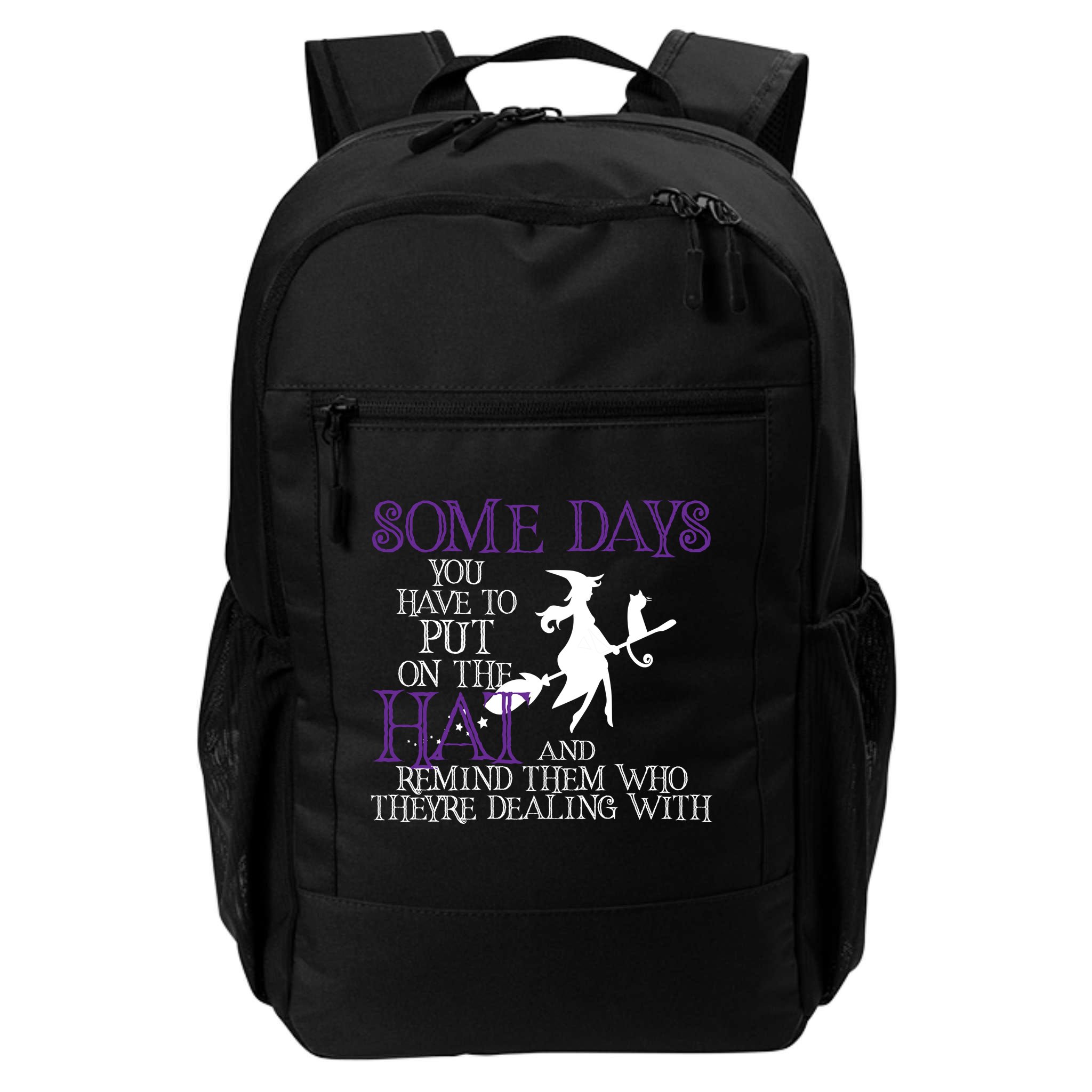 Put On The Hat Funny Witch Halloween Backpack