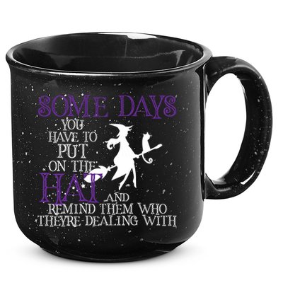 Put On The Hat Funny Witch Halloween 15oz Campfire Ceramic Mug