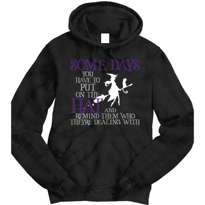 Put On The Hat Funny Witch Halloween Tie Dye Hoodie