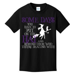 Put On The Hat Funny Witch Halloween Kids T-Shirt