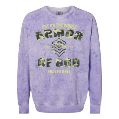 Put On The Whole Armor Of God Prayer Unit Colorblast Crewneck Sweatshirt