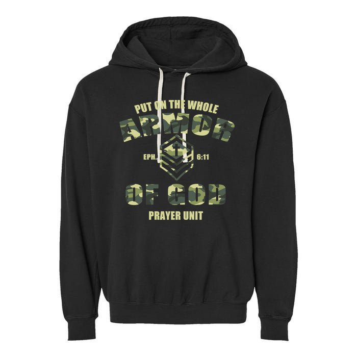 Put On The Whole Armor Of God Prayer Unit Garment-Dyed Fleece Hoodie