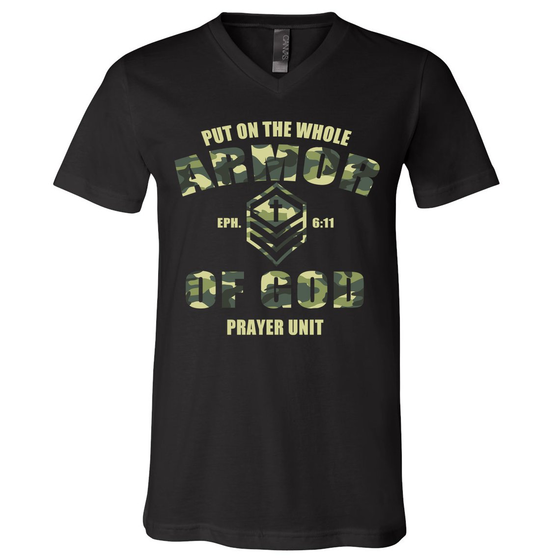 Put On The Whole Armor Of God Prayer Unit V-Neck T-Shirt