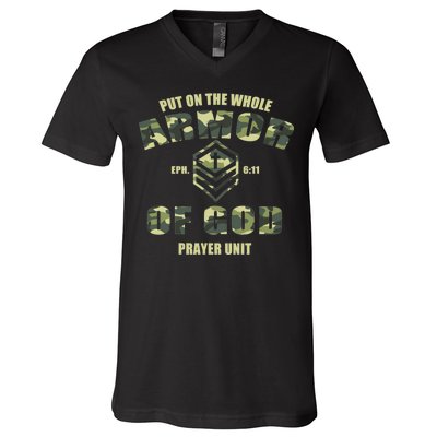 Put On The Whole Armor Of God Prayer Unit V-Neck T-Shirt