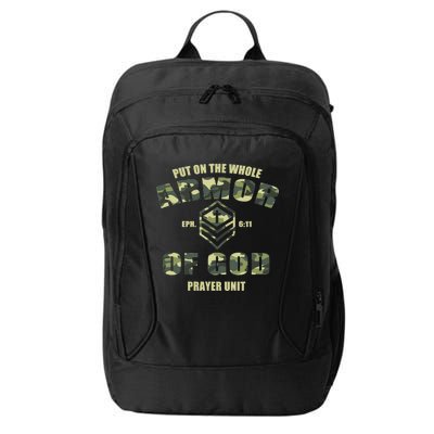 Put On The Whole Armor Of God Prayer Unit City Backpack