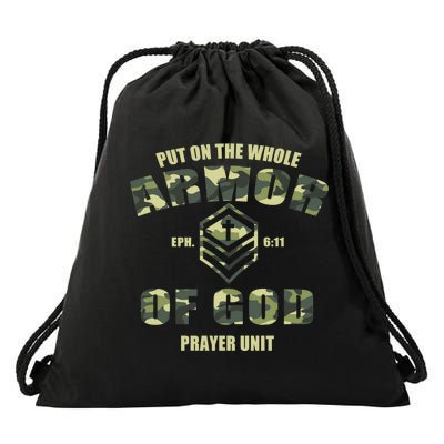 Put On The Whole Armor Of God Prayer Unit Drawstring Bag