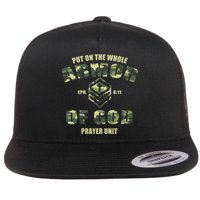 Put On The Whole Armor Of God Prayer Unit Flat Bill Trucker Hat