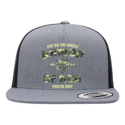 Put On The Whole Armor Of God Prayer Unit Flat Bill Trucker Hat