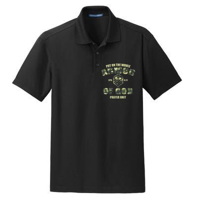 Put On The Whole Armor Of God Prayer Unit Dry Zone Grid Polo