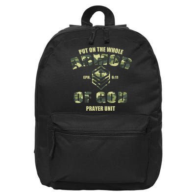Put On The Whole Armor Of God Prayer Unit 16 in Basic Backpack