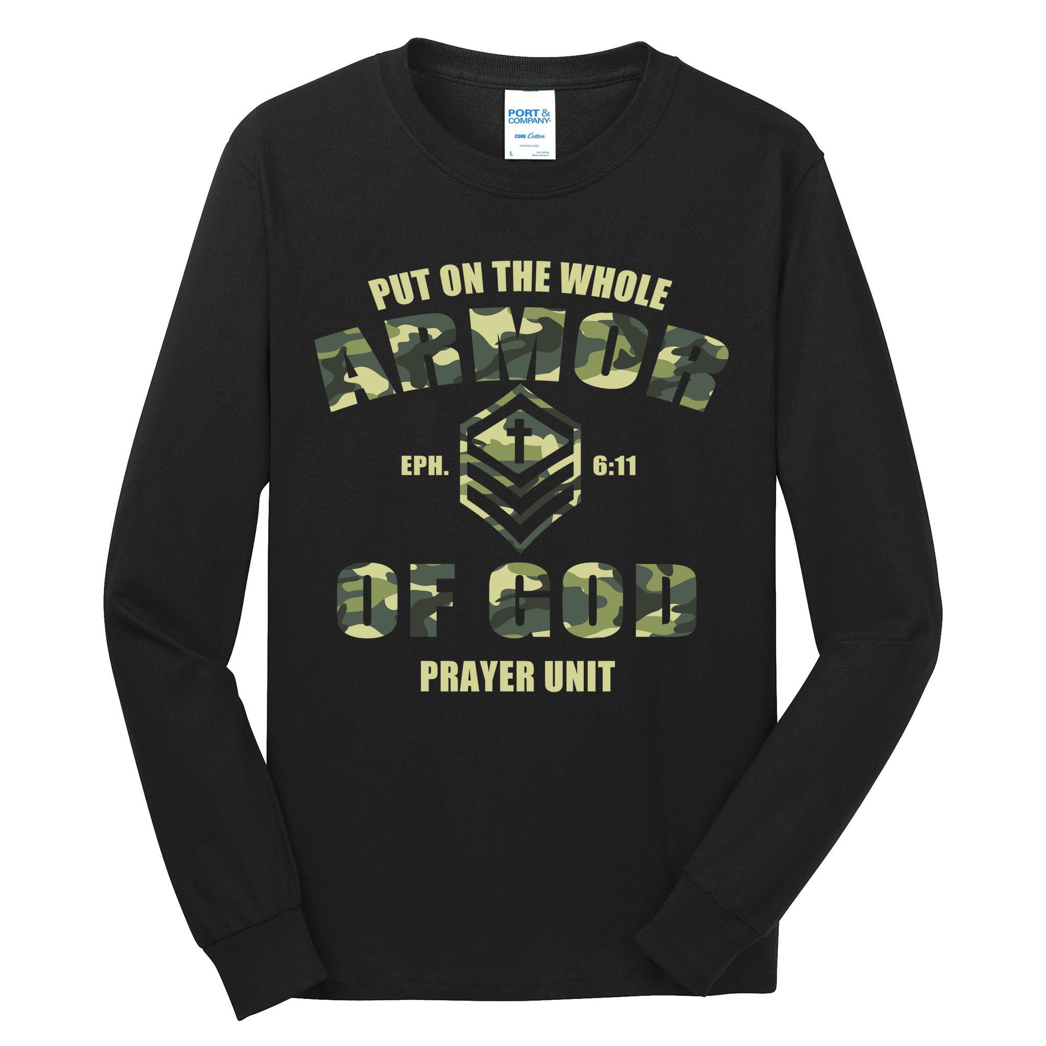 Put On The Whole Armor Of God Prayer Unit Tall Long Sleeve T-Shirt