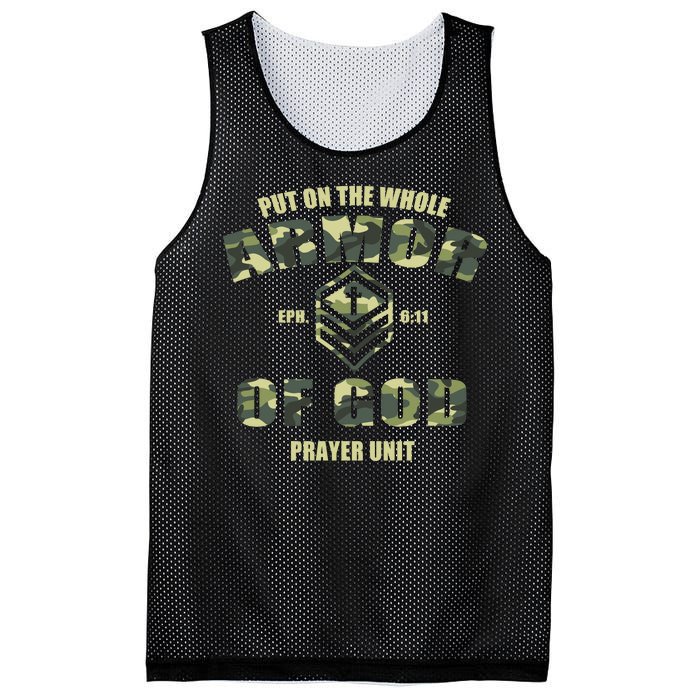 Put On The Whole Armor Of God Prayer Unit Mesh Reversible Basketball Jersey Tank