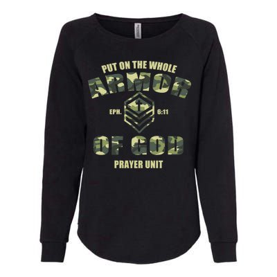 Put On The Whole Armor Of God Prayer Unit Womens California Wash Sweatshirt