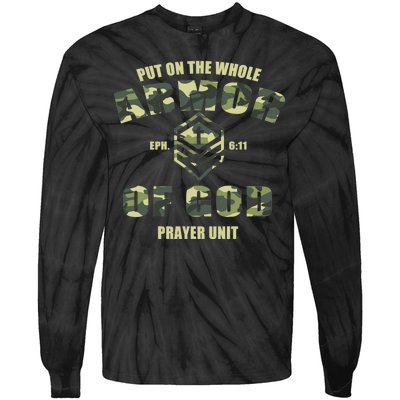 Put On The Whole Armor Of God Prayer Unit Tie-Dye Long Sleeve Shirt