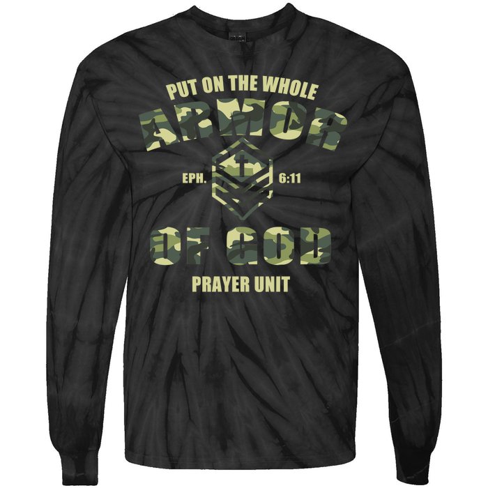 Put On The Whole Armor Of God Prayer Unit Tie-Dye Long Sleeve Shirt