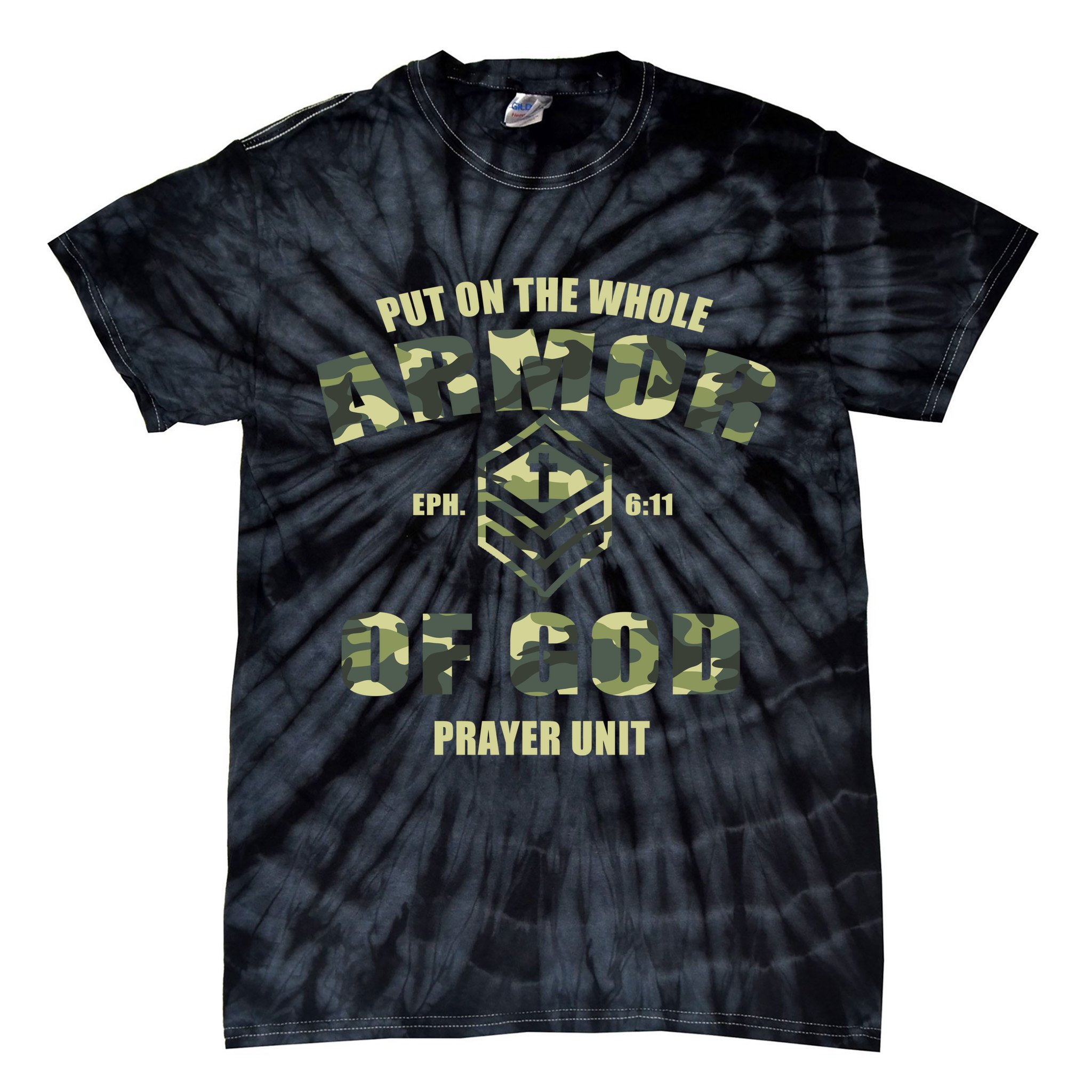 Put On The Whole Armor Of God Prayer Unit Tie-Dye T-Shirt