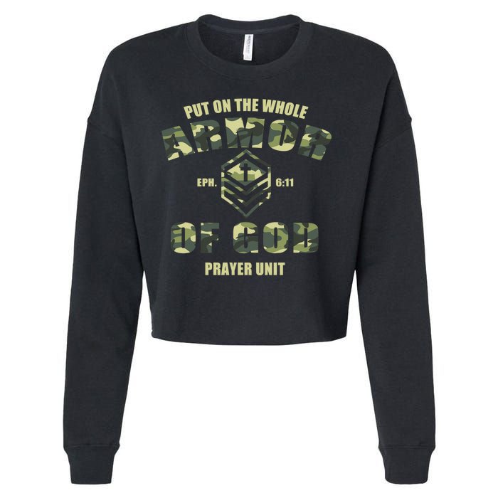 Put On The Whole Armor Of God Prayer Unit Cropped Pullover Crew