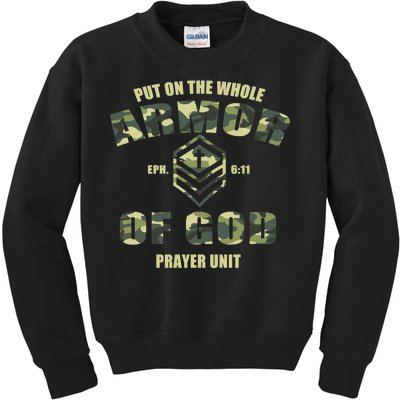 Put On The Whole Armor Of God Prayer Unit Kids Sweatshirt