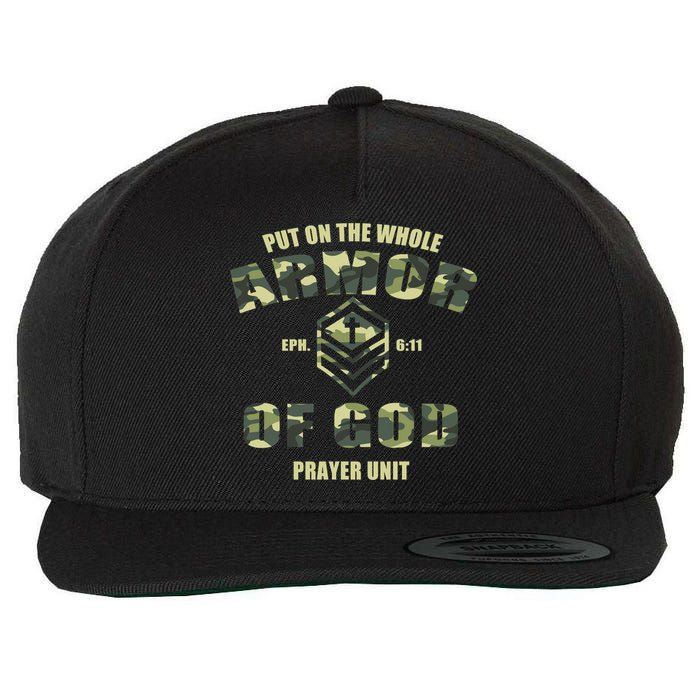 Put On The Whole Armor Of God Prayer Unit Wool Snapback Cap