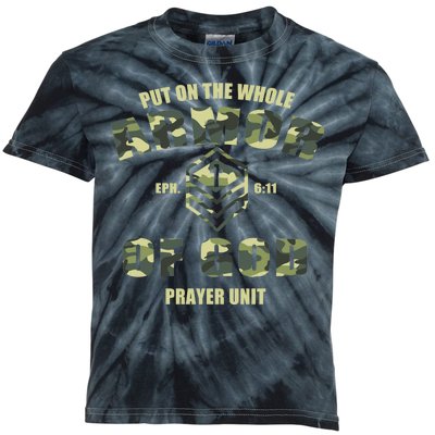 Put On The Whole Armor Of God Prayer Unit Kids Tie-Dye T-Shirt