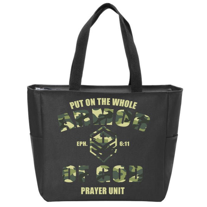 Put On The Whole Armor Of God Prayer Unit Zip Tote Bag