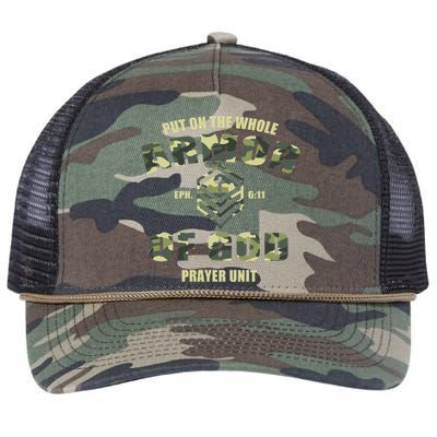 Put On The Whole Armor Of God Prayer Unit Retro Rope Trucker Hat Cap