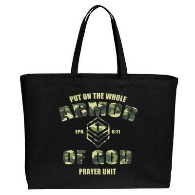 Put On The Whole Armor Of God Prayer Unit Cotton Canvas Jumbo Tote