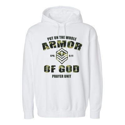 Put On The Whole Armor Of God Prayer Unit Garment-Dyed Fleece Hoodie