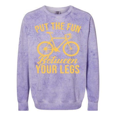 Put The Fun Between Your Legs Colorblast Crewneck Sweatshirt