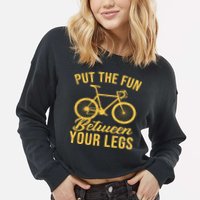 Put The Fun Between Your Legs Cropped Pullover Crew