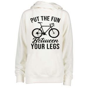 Put The Fun Between Your Legs Womens Funnel Neck Pullover Hood