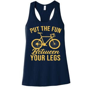 Put The Fun Between Your Legs Women's Racerback Tank