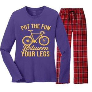 Put The Fun Between Your Legs Women's Long Sleeve Flannel Pajama Set 