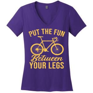 Put The Fun Between Your Legs Women's V-Neck T-Shirt