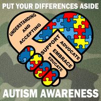Put Your Differences Aside Autism Awareness Legacy Tie Dye Trucker Hat