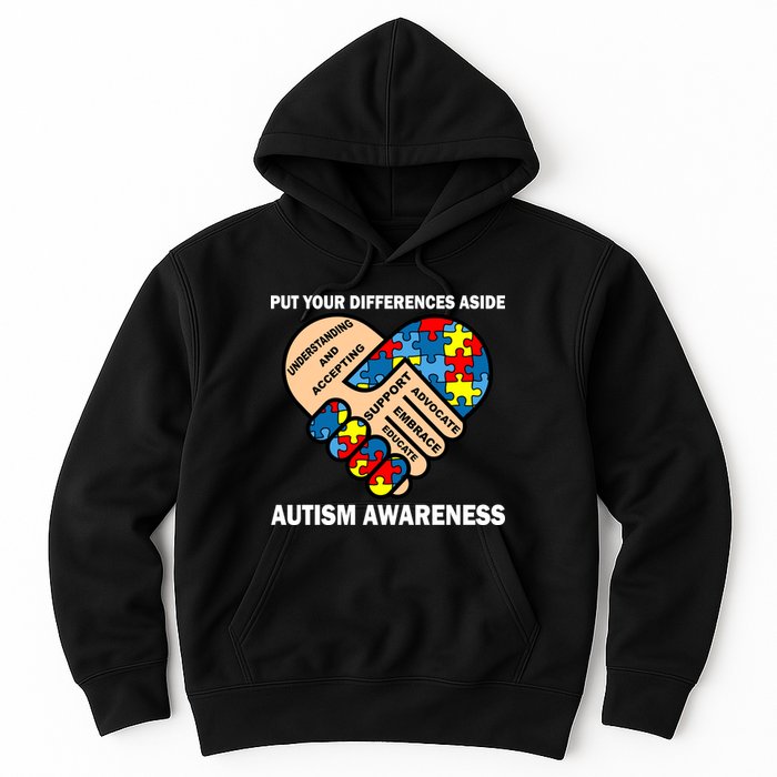 Put Your Differences Aside Autism Awareness Hoodie