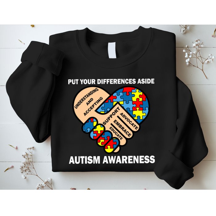 Put Your Differences Aside Autism Awareness Sweatshirt