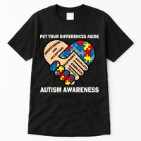Put Your Differences Aside Autism Awareness Tall T-Shirt