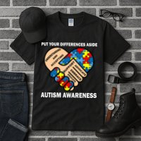 Put Your Differences Aside Autism Awareness Tall T-Shirt
