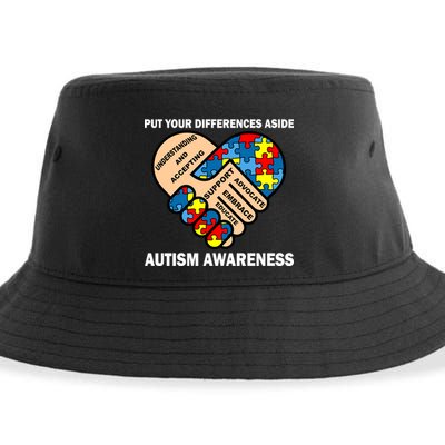 Put Your Differences Aside Autism Awareness Sustainable Bucket Hat