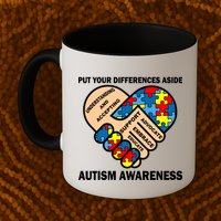 Put Your Differences Aside Autism Awareness Mug