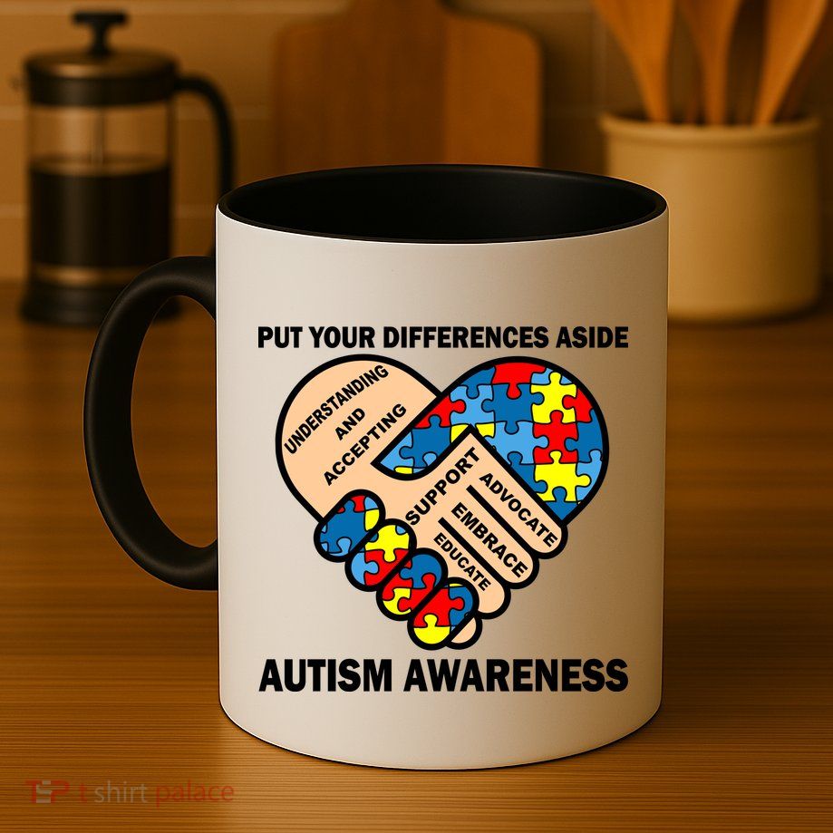 Put Your Differences Aside Autism Awareness Mug