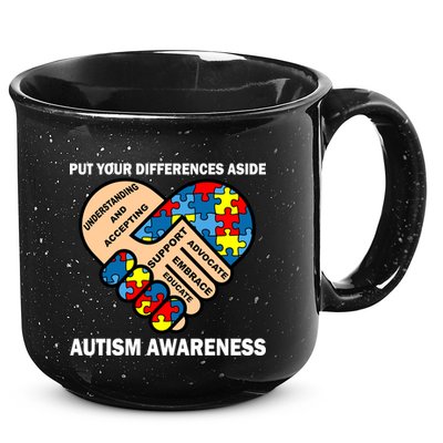 Put Your Differences Aside Autism Awareness 15oz Campfire Ceramic Mug